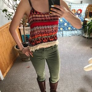 Colorful boho tank